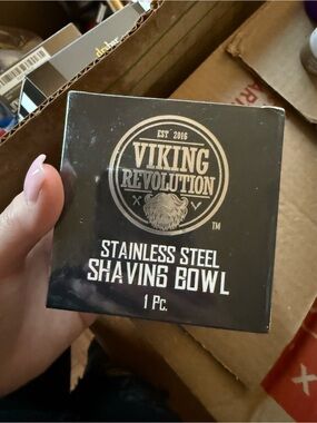 Revolution Viking Stainless Steel Shaving Bowl - Black